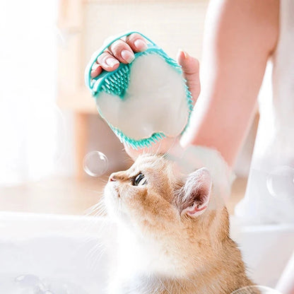 Soft Silicone Pet Bathing Brush and Massager