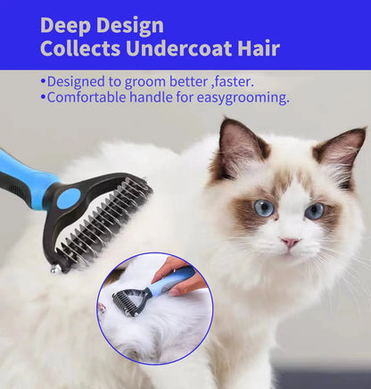 Professional Pet Deshedding Brush and Fur Remover