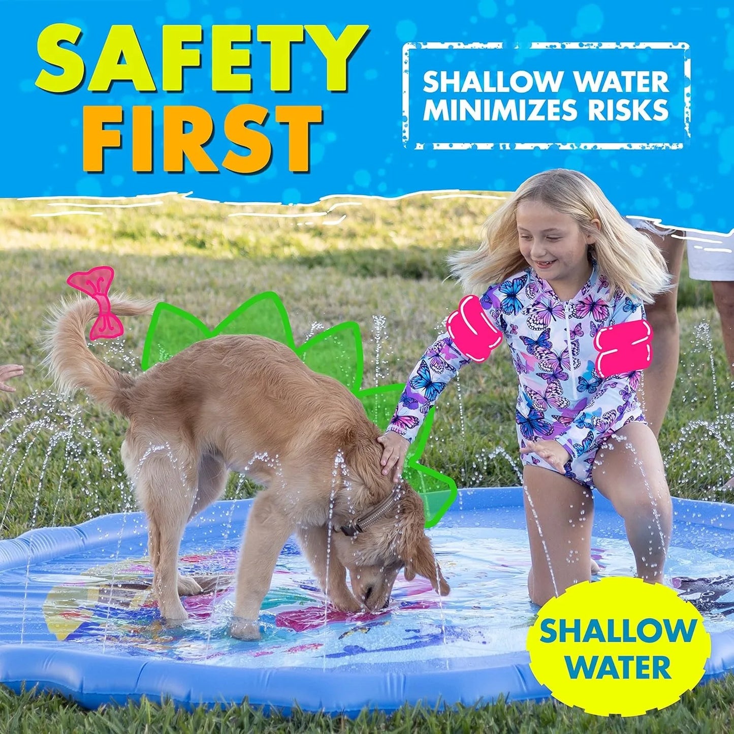 Inflatable Summer Pet Swimming Pool and Fountain