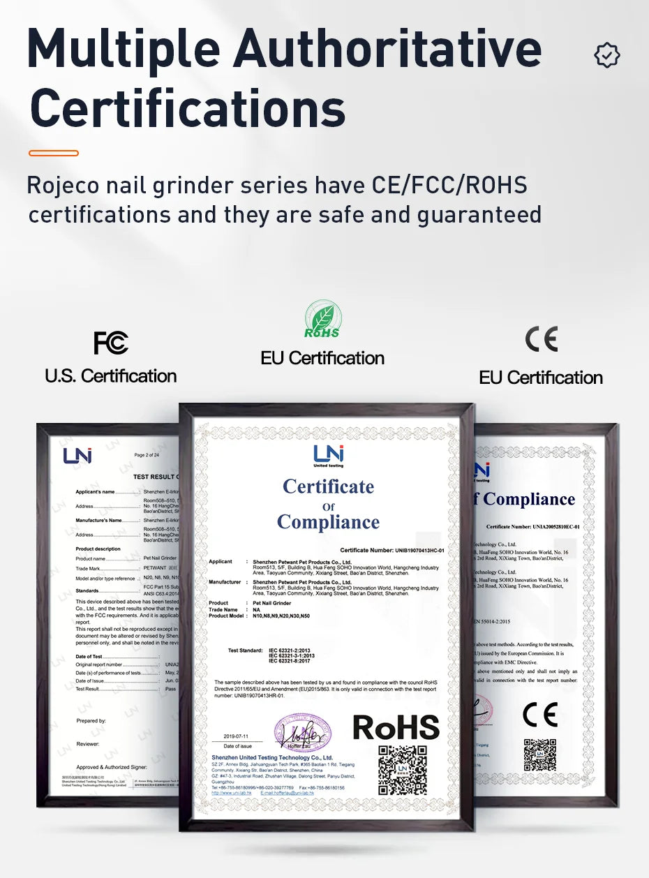 Electric Dog Nail Clippers With Rechargeable LED Lights