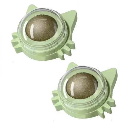 Lickable Catnip Balls Treats and Teeth Cleaner