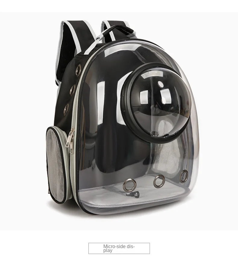 {As seen in Argylle} Space Capsule Pet Backpack-Airline Approved Transparent Carrier [Large Capacity + 360° Ventilation + Dual Handles]
