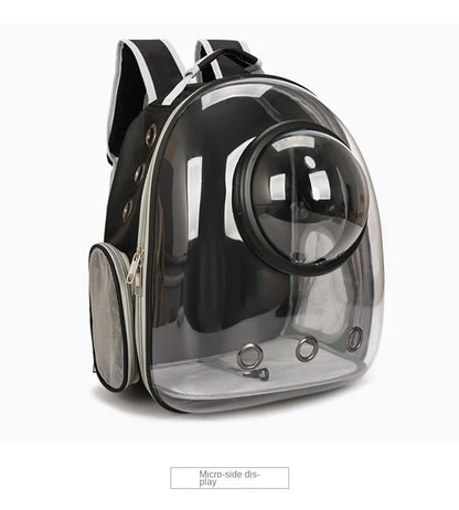 {As seen in Argylle} Space Capsule Pet Backpack-Airline Approved Transparent Carrier [Large Capacity + 360° Ventilation + Dual Handles]