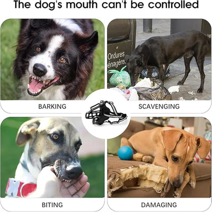 Reflective Breathable Basket Muzzle for Dogs