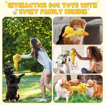 Plush Duck Chew Toy with Sound Relief