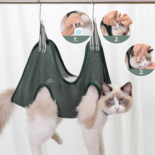 Pet Nail Trimmer Restraint Hammock Bag