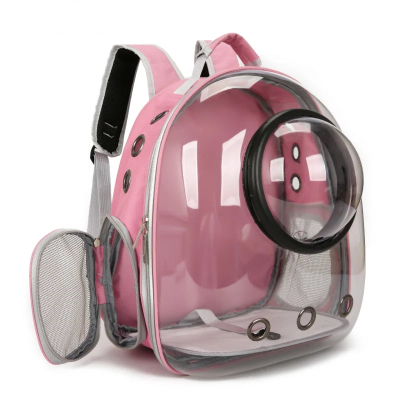 {As seen in Argylle} Space Capsule Pet Backpack-Airline Approved Transparent Carrier [Large Capacity + 360° Ventilation + Dual Handles]