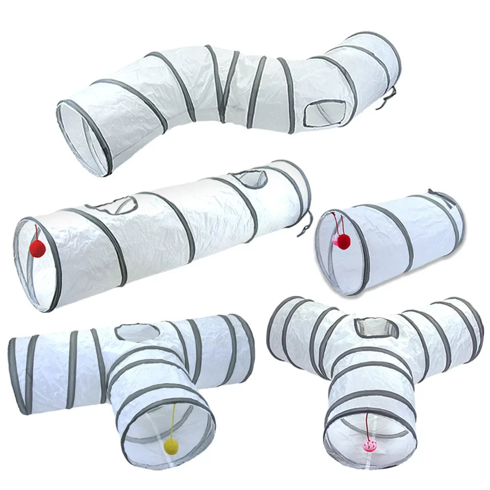 White Cat Tunnel Playground Interactive Toy