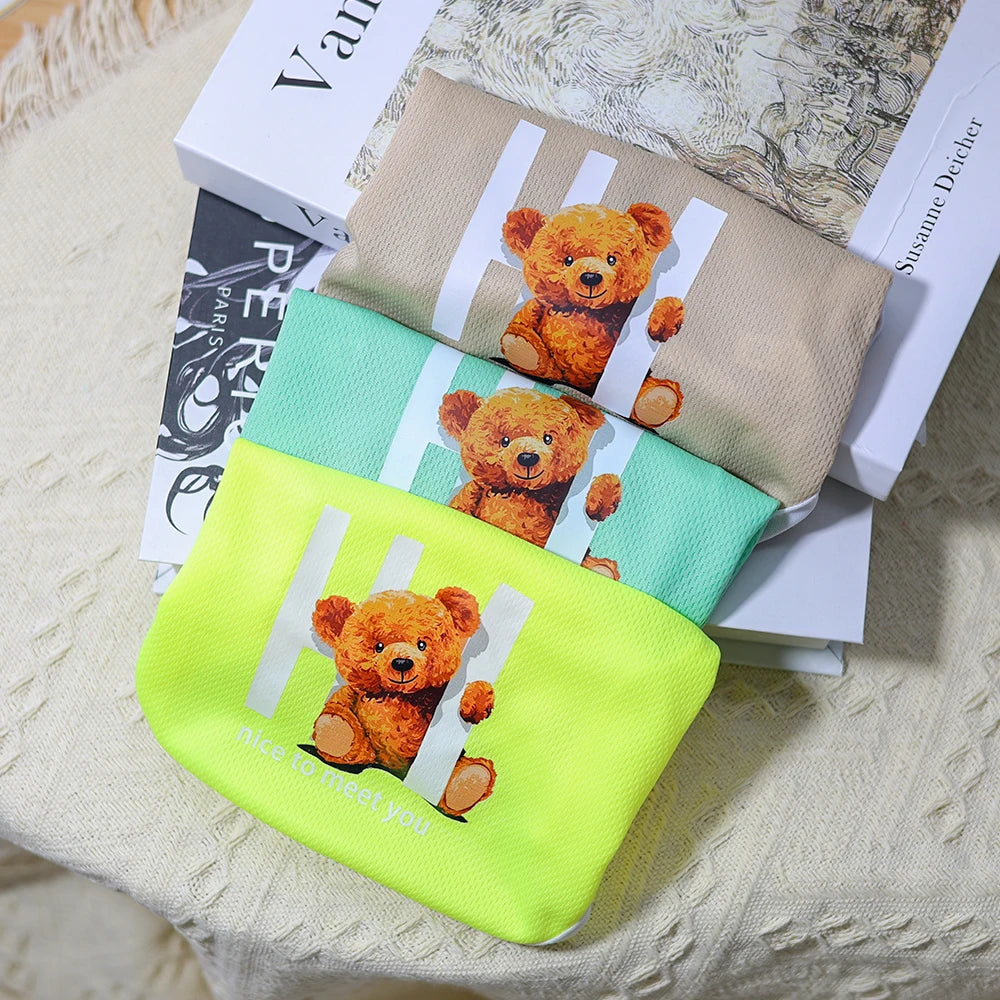 Cute Cartoon Bear Print Summer Pet Vest
