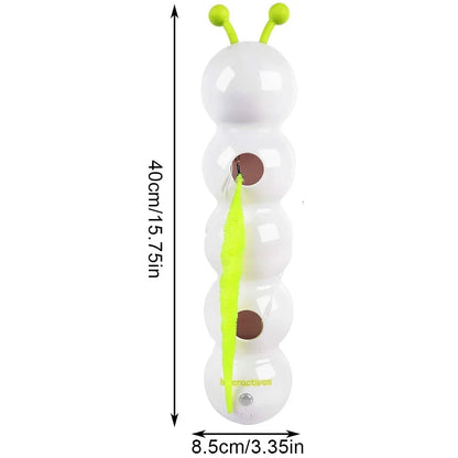 Intelligent Interactive Cat Toy Motion Activated Wack A Worm Post Toy With Tail Automatic Emerging from The Hole Teasing Cat Toy