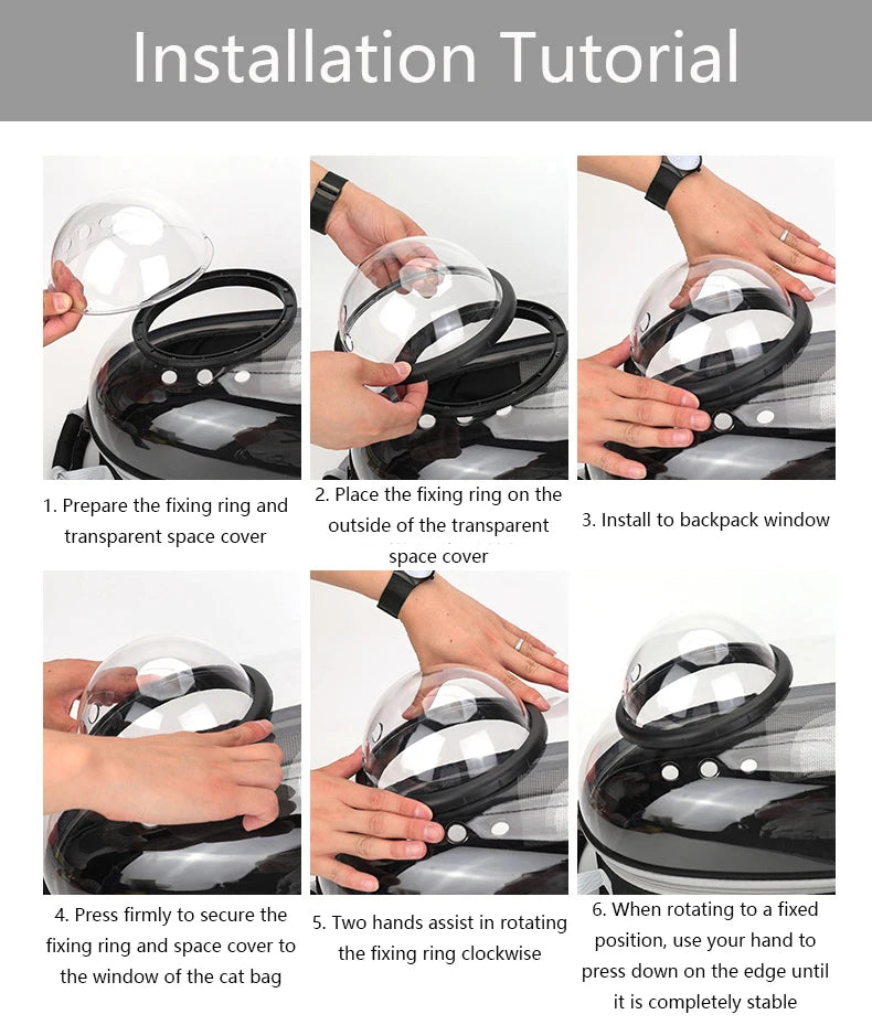 Breathable And Portable Transparent Pet Backpack