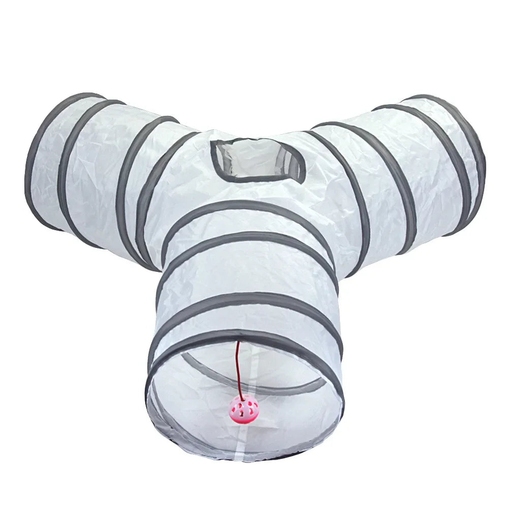 White Cat Tunnel Playground Interactive Toy