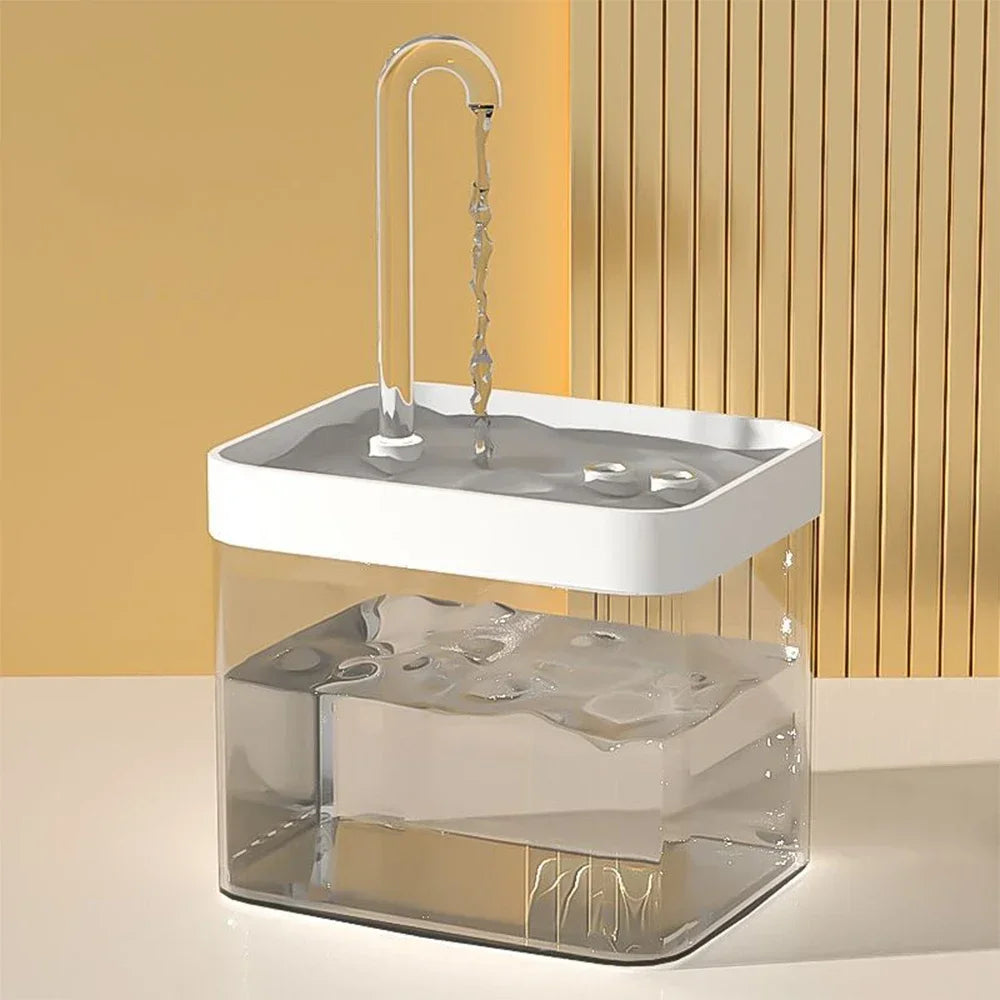 Transparent Automatic Cat Water Fountain Dispenser
