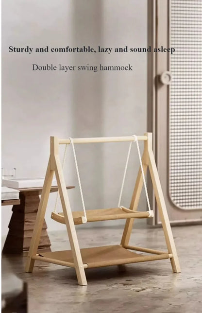 Modern Wooden Pet Resting Swinging Bed
