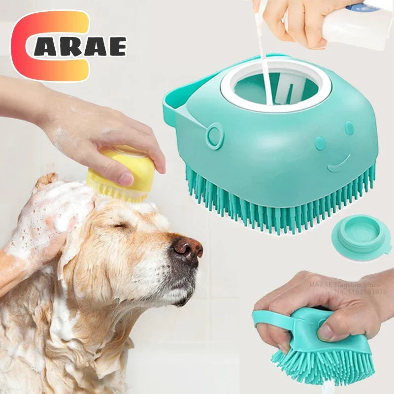 Silicone Pet Bathing Brush and Massage Tool