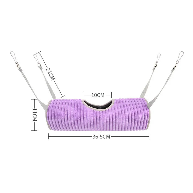 Cozy Hammock and Tunnel Hideaway for Small Pets