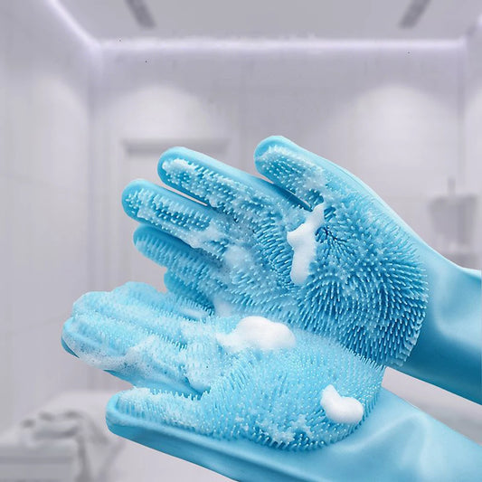 Silicone Grooming Gloves for Easy Bathing and Cleaning