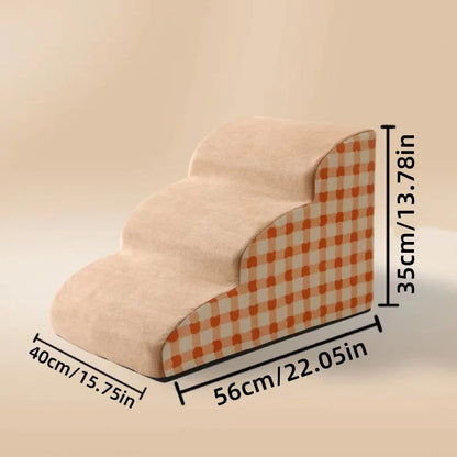 1-3 Steps Pet Staircase Anti-slip Detachable Stable And Non-collapsing Memory Foam Washable Sofa Steps