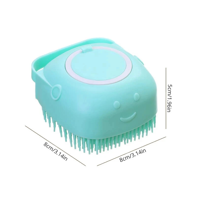 Soft Silicone Pet Bathing Brush and Massager