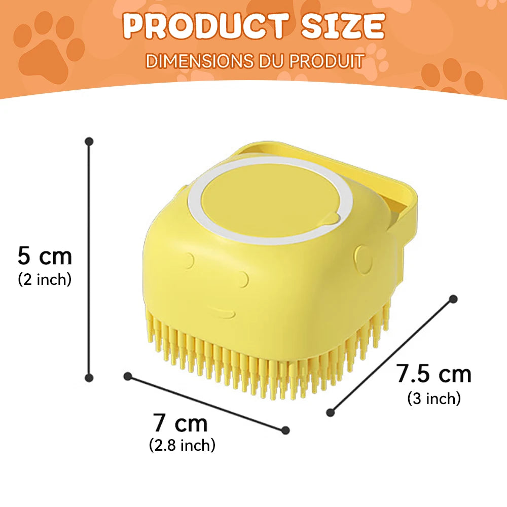 Silicone Pet Bathing Brush and Massage Tool