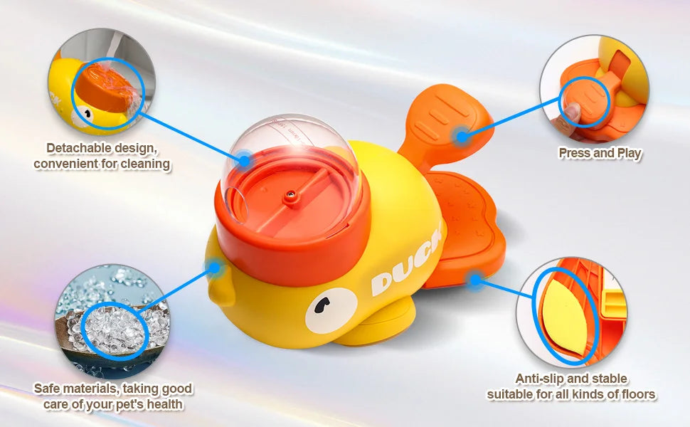 Interactive Cartoon Duck Snack Feeder Dispenser