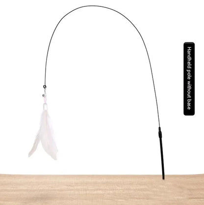 Interactive Feather Teaser Stick With Bell