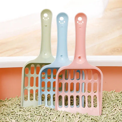 Candy Color Cat Litter Shovel with Ergonomic Handle
