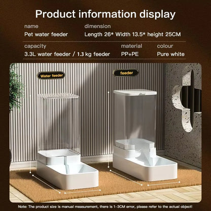 Automatic Feeder and Water Dispenser Combo