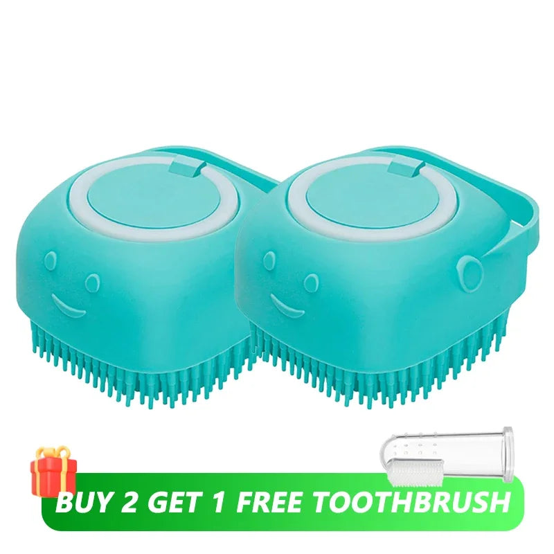 Silicone Pet Bathing Brush and Massage Tool