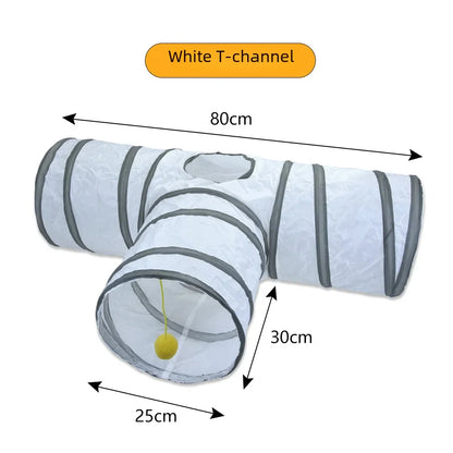 White Cat Tunnel Playground Interactive Toy