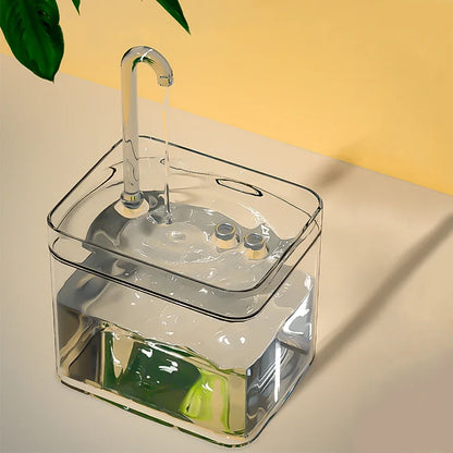 Transparent Automatic Cat Water Fountain Dispenser