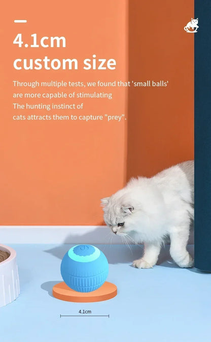 Interactive Motion Activated Plush Cat Toy Ball