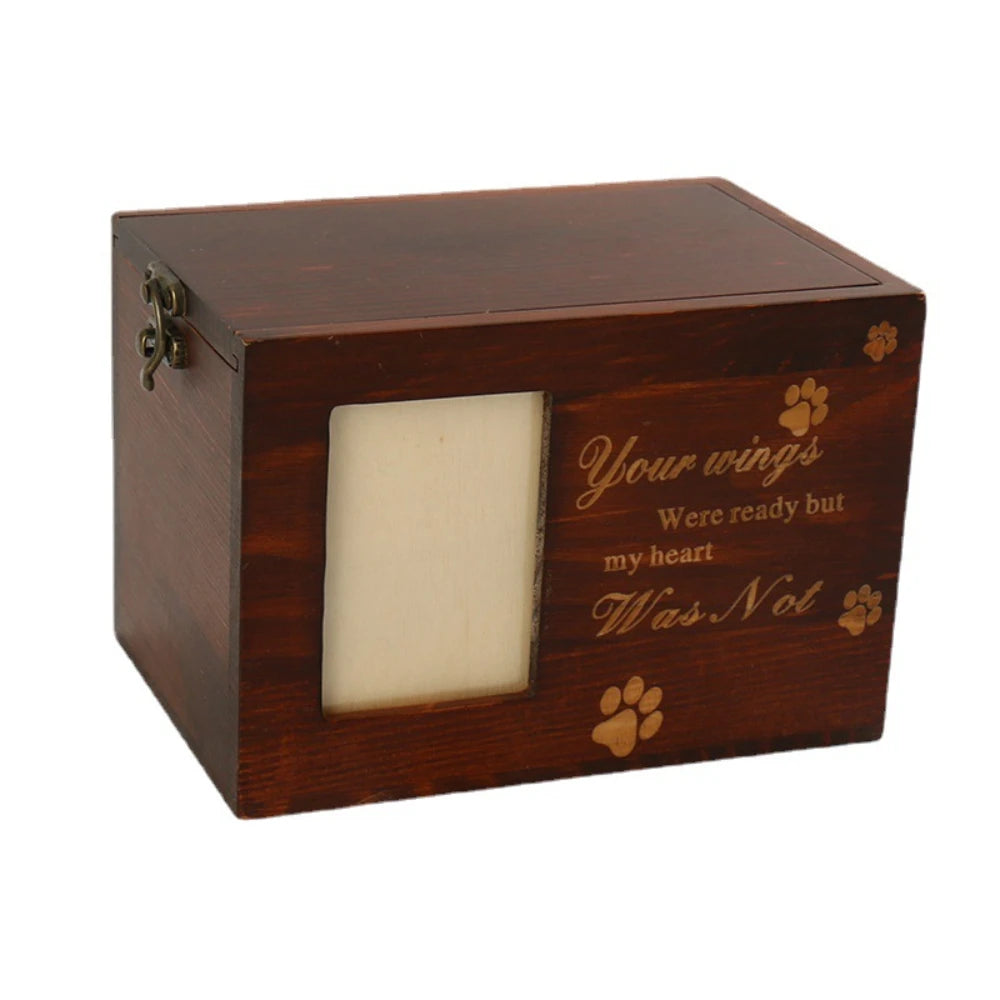 Solid Wood Pet Memorial Urn [Premium Design]