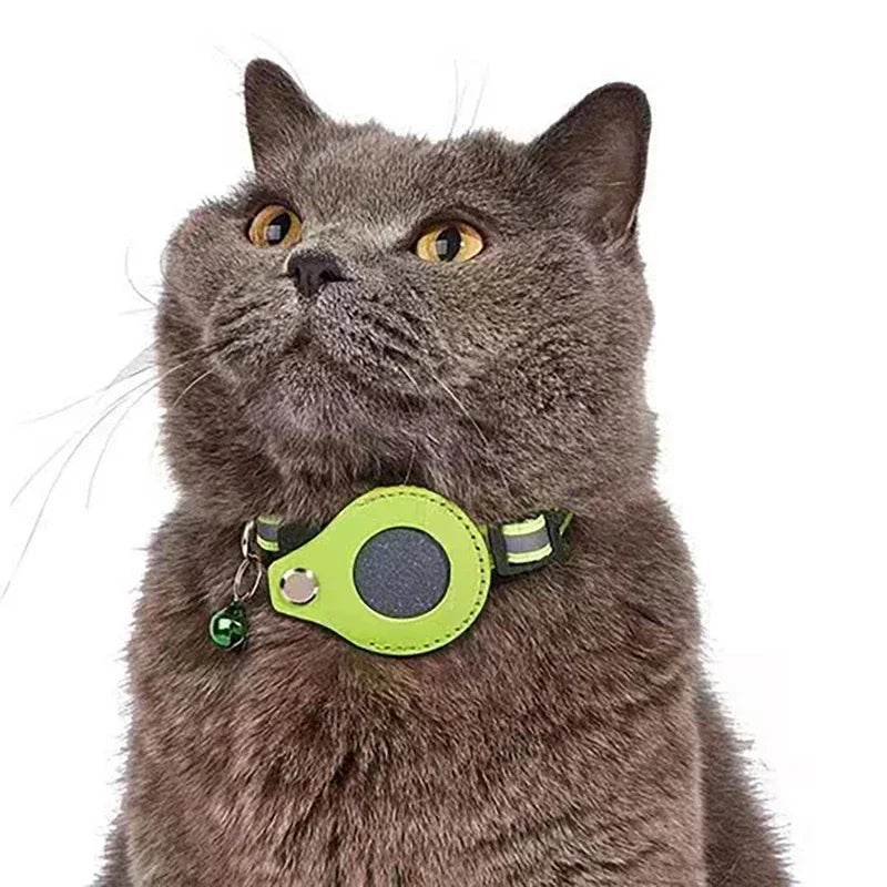 Reflective Cat Collar with AirTag Holder