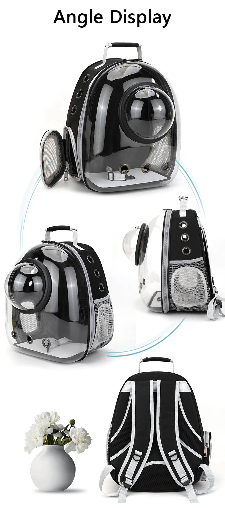Breathable And Portable Transparent Pet Backpack