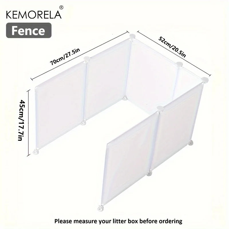 Cat Litter Box Enclosure Splash Guard With Cat Litter Mat