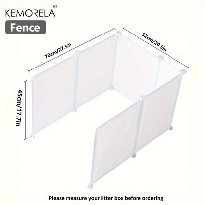 Cat Litter Box Enclosure Splash Guard With Cat Litter Mat