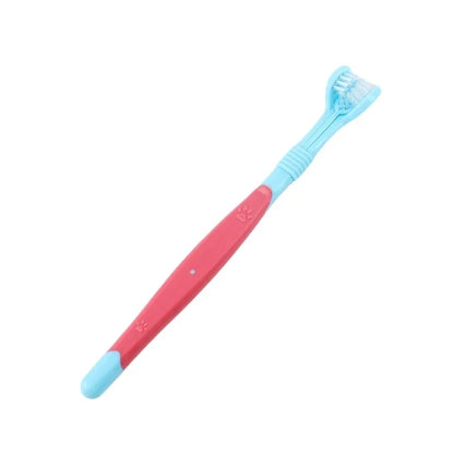 Three-Sided Pet Toothbrush for Fresh Breath