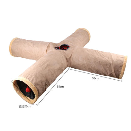 Collapsible Winter Suede Tunnel for Playtime Fun