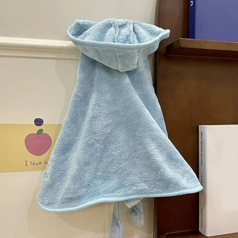 Quick Drying Hooded Bath Towel Robe Cloak