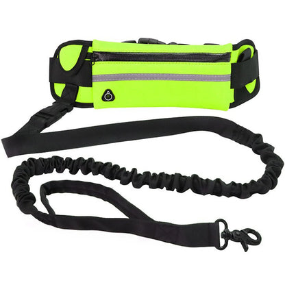Hands Free Reflective Dog Leash with Waist Bag