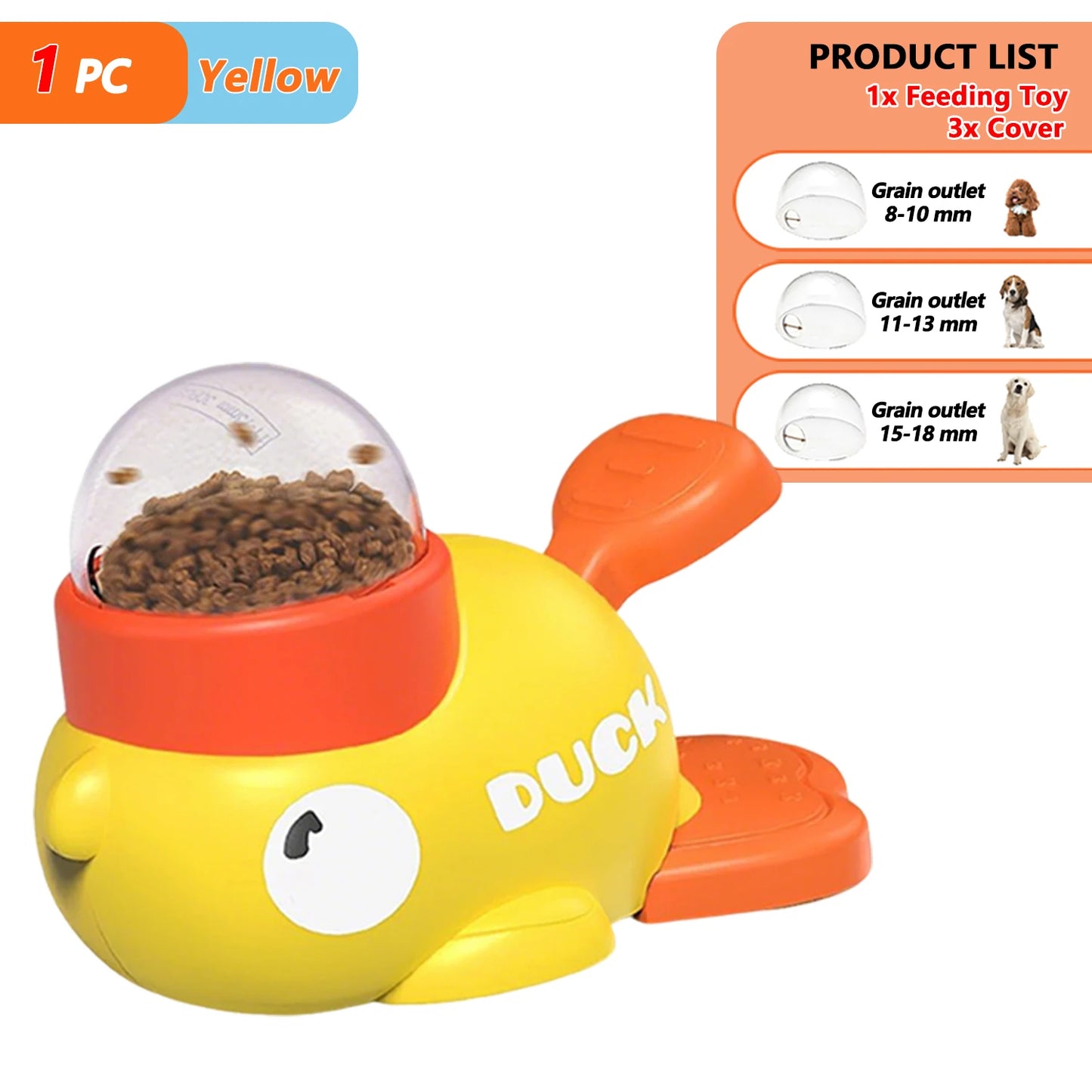 Interactive Cartoon Duck Snack Feeder Dispenser