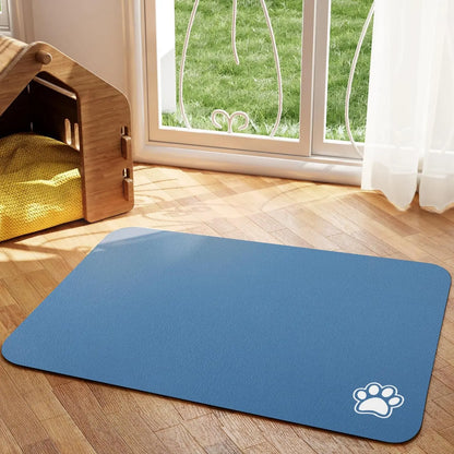 Absorbent Pet Feeding Mat Quick Dry Easy Clean