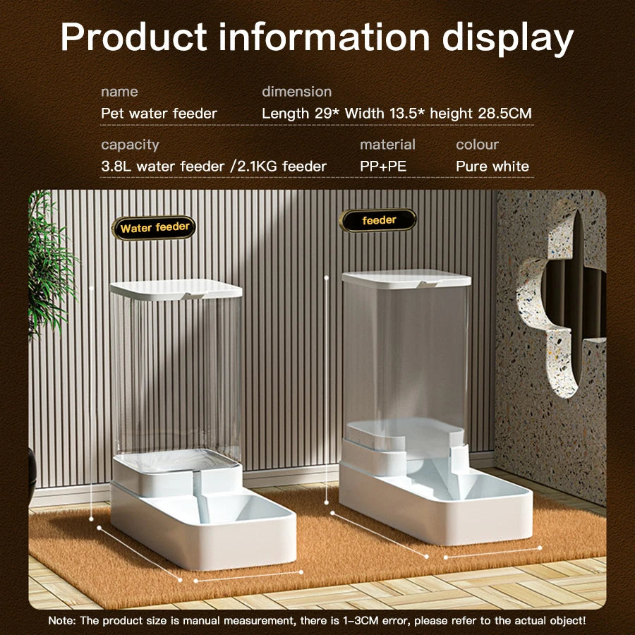 Automatic Feeder and Water Dispenser Combo