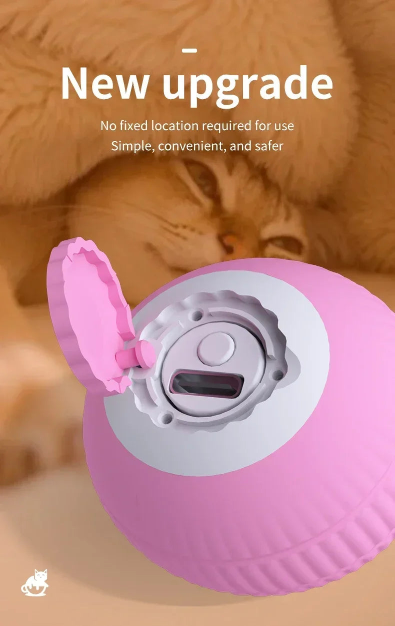 Interactive Motion Activated Plush Cat Toy Ball