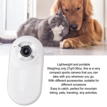 Pet Sport Camera Support Memory Card Cat Camera Collar USB Rechargeable 170° Wide Angle HD 1080P Portable for Cats