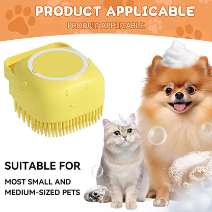 Silicone Pet Bathing Brush and Massage Tool