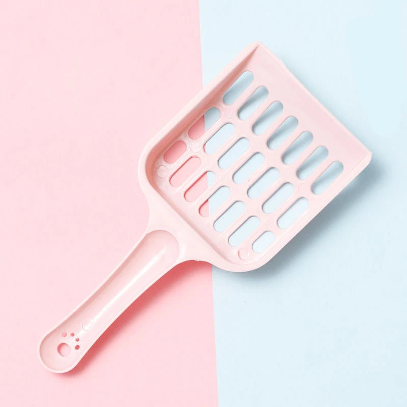 Candy Color Cat Litter Shovel with Ergonomic Handle