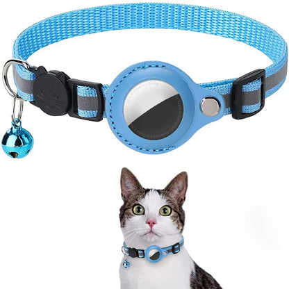Reflective Cat Collar with AirTag Holder