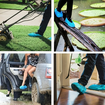 200/100PCS Thickened Disposable Portable Shoe Cover Boot Cover Indoor Carpet Floor Protection in Home and Workplace